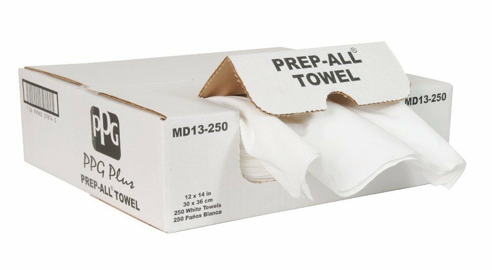 PPG MD33-300 White Pop Up Prep All Lint Free Rags Body Shop Towels-300'  Roll